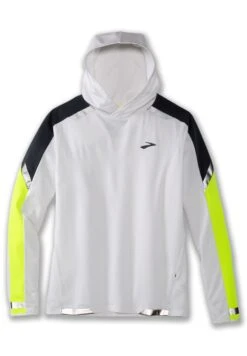BROOKS Run Visible Thermal Hoodie - Hoodie - White Asphalt Nightlife -BrooksRunner 03c8963062df4f0dabef51f25b7de5f0