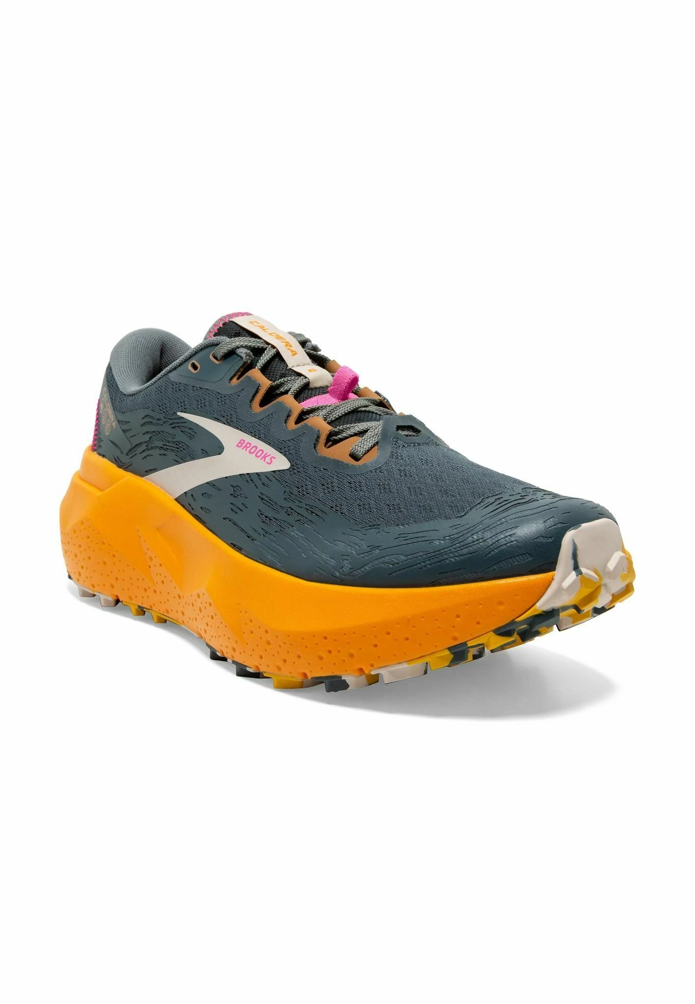 BROOKS Caldera 6 - Trail Hardloopschoenen - Slate Cheddar Silver Gray 4 BROOKS Caldera 6 - Trail Hardloopschoenen - Slate Cheddar Silver Gray - Afbeelding 2