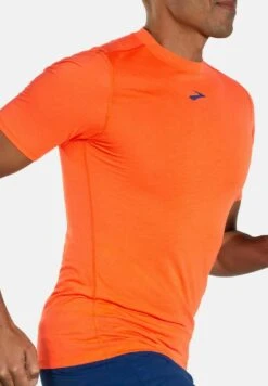 BROOKS High Point Short Sleeve - T-Shirt Basic - Bright Orange -BrooksRunner 0a777b2965b645c29936df311a49992d
