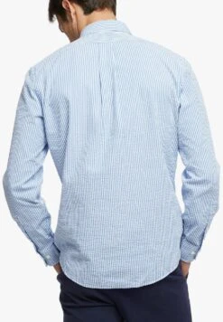 Seersucker- Overhemd - Light Blue -BrooksRunner 0aea421b7c204724979cf5aa1f5574f3