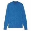 Cable Crewneck - Trui - Blue -BrooksRunner 0b3751707c4b440286120f5c1caab29a