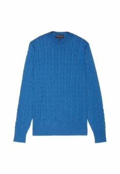 Cable Crewneck - Trui - Blue