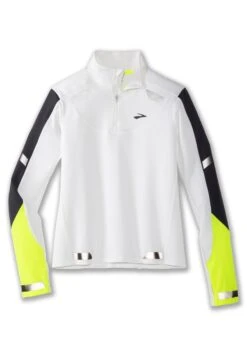 BROOKS Run Visible 1/2 Zip - Longsleeve - White Asphalt Nightlife -BrooksRunner 0b404ad50bd8453686a9254a857d0d94