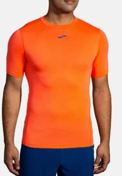 BROOKS High Point Short Sleeve - T-Shirt Basic - Bright Orange