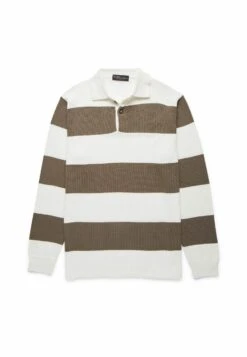 Striped- Poloshirt - Light Grey Fant