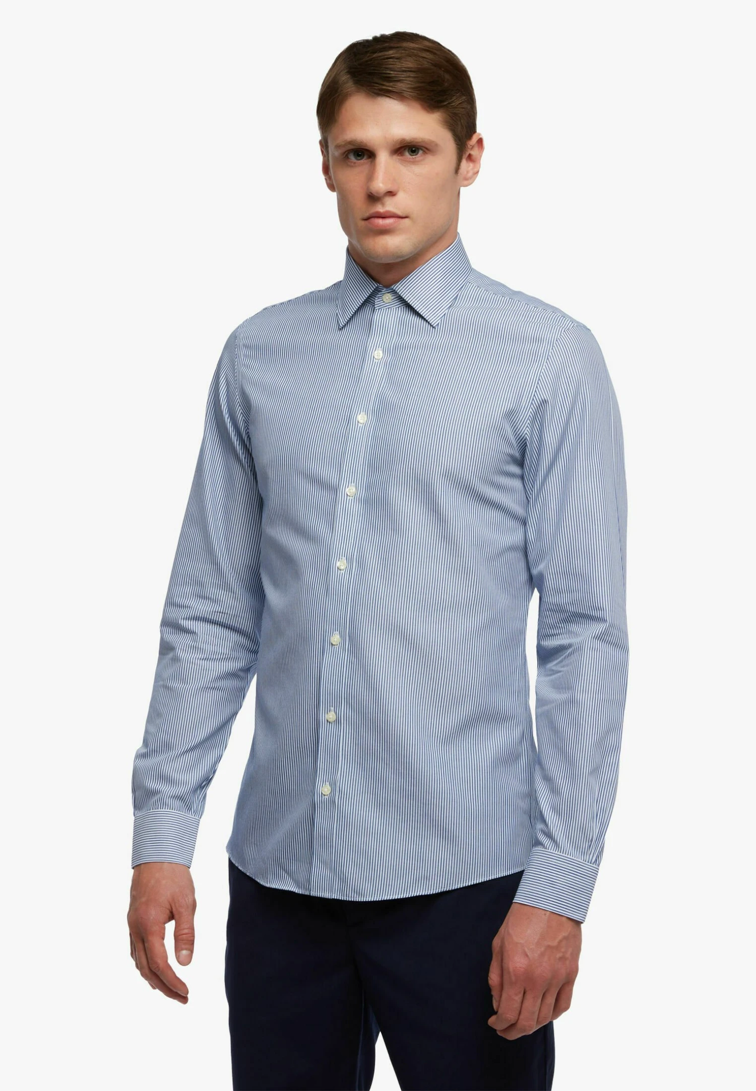 Milano Non Iron Ainsley Collar - Zakelijk Overhemd - Blue 3 Milano Non Iron Ainsley Collar - Zakelijk Overhemd - Blue