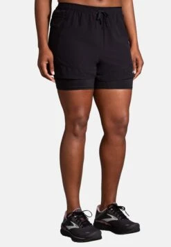 BROOKS High Point 3" 2-In-1 Short - Korte Broeken - Black