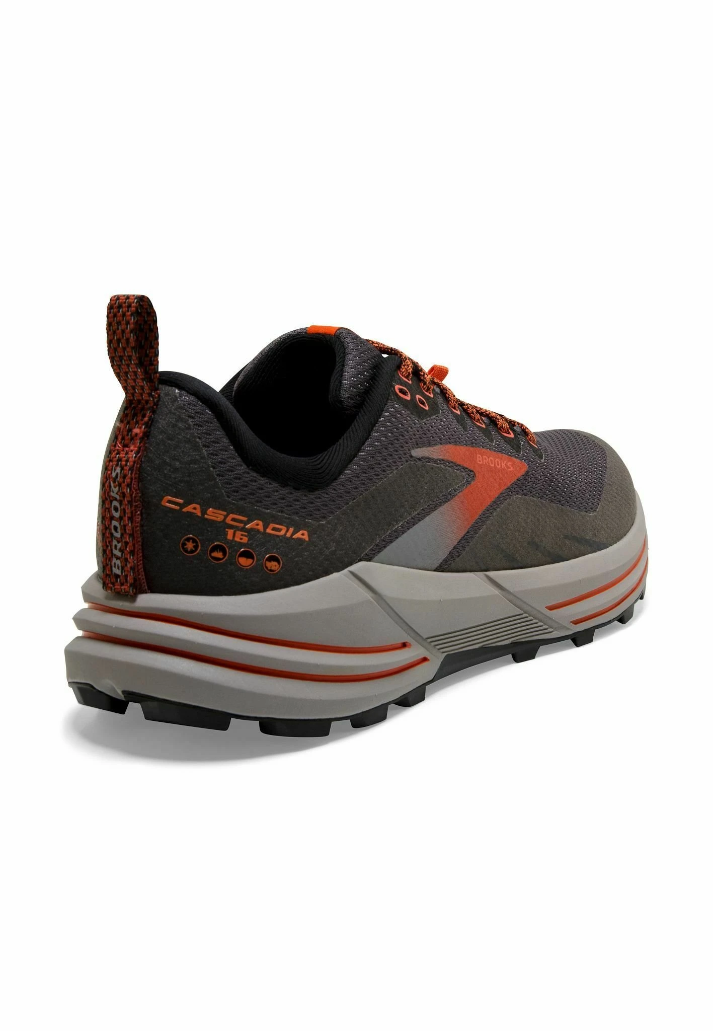 BROOKS Cascadia 16 Gtx - Trail Hardloopschoenen - Black Ebony Cinnabar 6 BROOKS Cascadia 16 Gtx - Trail Hardloopschoenen - Black Ebony Cinnabar - Afbeelding 4