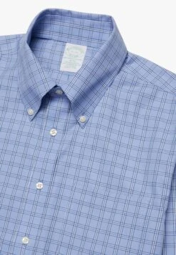 Milano Supima Non-Iron Pinpoint Oxford Button Do - Overhemd - Open Blue -BrooksRunner 12f02f687e704de28c9c8bc6b8f4b73d