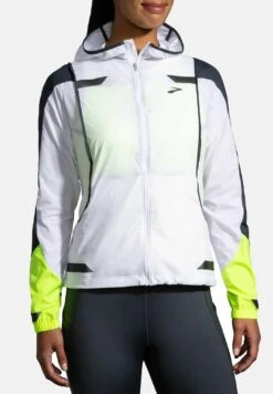 BROOKS Run Visible Convertible Jacket - Trainingsvest - White Asphalt Nightlife