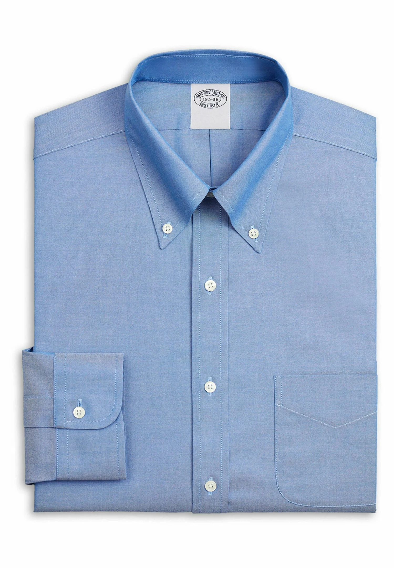 Regular Fit Stretch Supima Non-Iron Pinpoint Oxfor - Overhemd - Blue 6 Regular Fit Stretch Supima Non-Iron Pinpoint Oxfor - Overhemd - Blue - Afbeelding 4