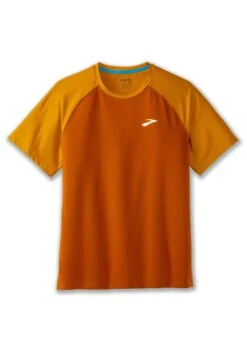 BROOKS Atmosphere Short Sleeve 2.0 - T-Shirt Basic - Hazelwood Ochre -BrooksRunner 1d490331bf814092bc780a2c0018a660