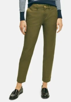 Garment Washed Stretch- Chino - Medium Green