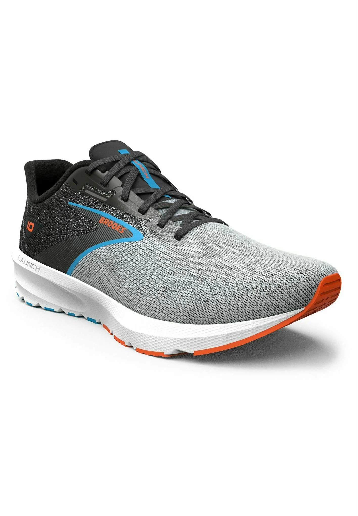 BROOKS Launch 10 - Hardloopschoenen Neutraal - Black/Grey/Orange Clown Fish 4 BROOKS Launch 10 - Hardloopschoenen Neutraal - Black/Grey/Orange Clown Fish - Afbeelding 2