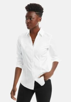 Non-Iron Stretch- Overhemdblouse - White