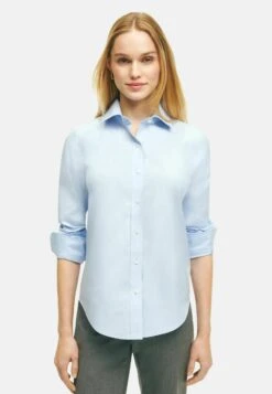 Classic-Fit Non-Iron Stretch - Overhemdblouse - Open Blue