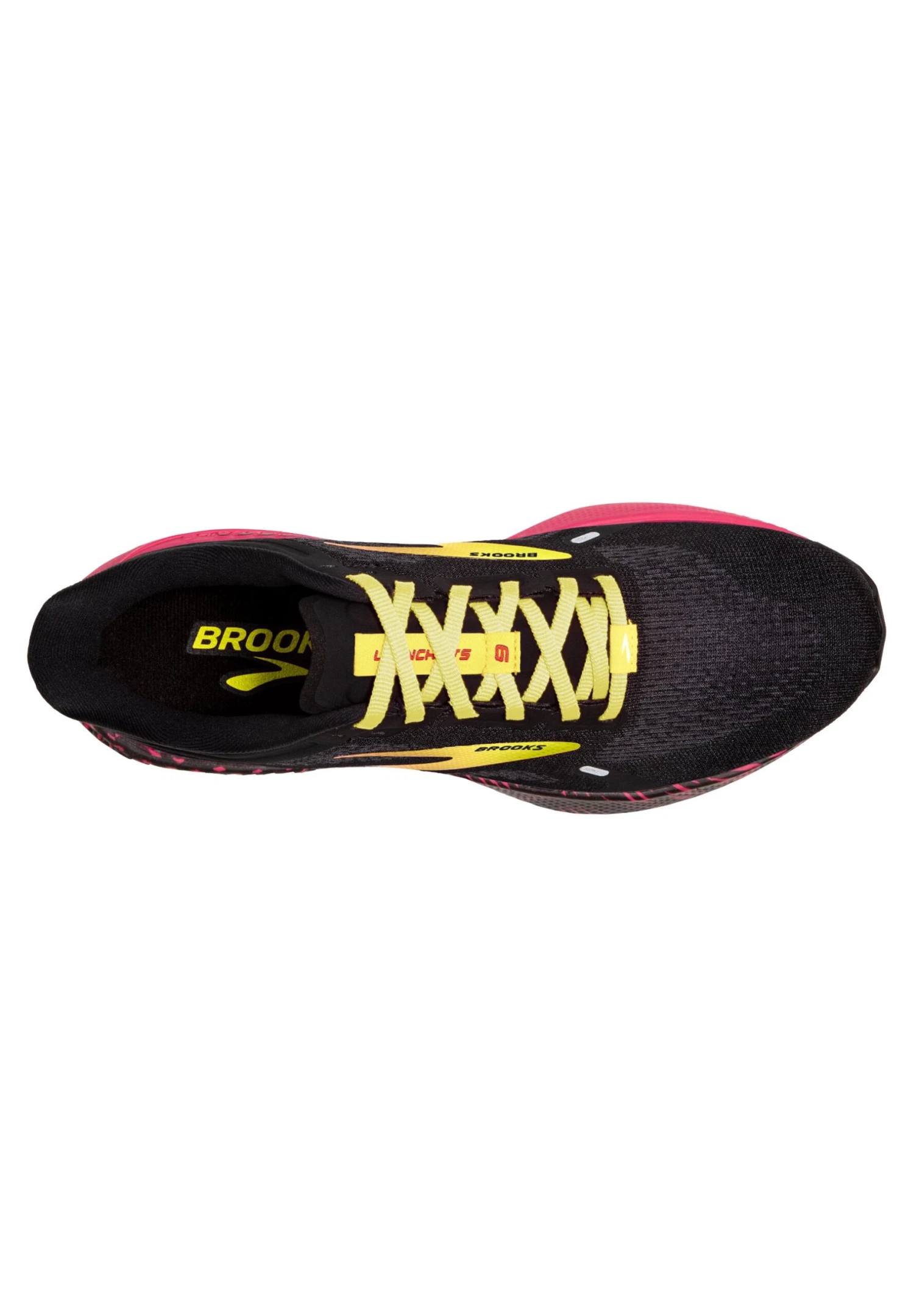 BROOKS Launch Gts 9 - Stabiliteit Hardloopschoenen - Black Pink Yellow 5 BROOKS Launch Gts 9 - Stabiliteit Hardloopschoenen - Black Pink Yellow - Afbeelding 3