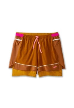 BROOKS High Point 3" 2-In-1 Short - Korte Broeken - Hazelwood Ochre Fuchsia -BrooksRunner 21bd9184e8d54e939f9e1936a09b35f8