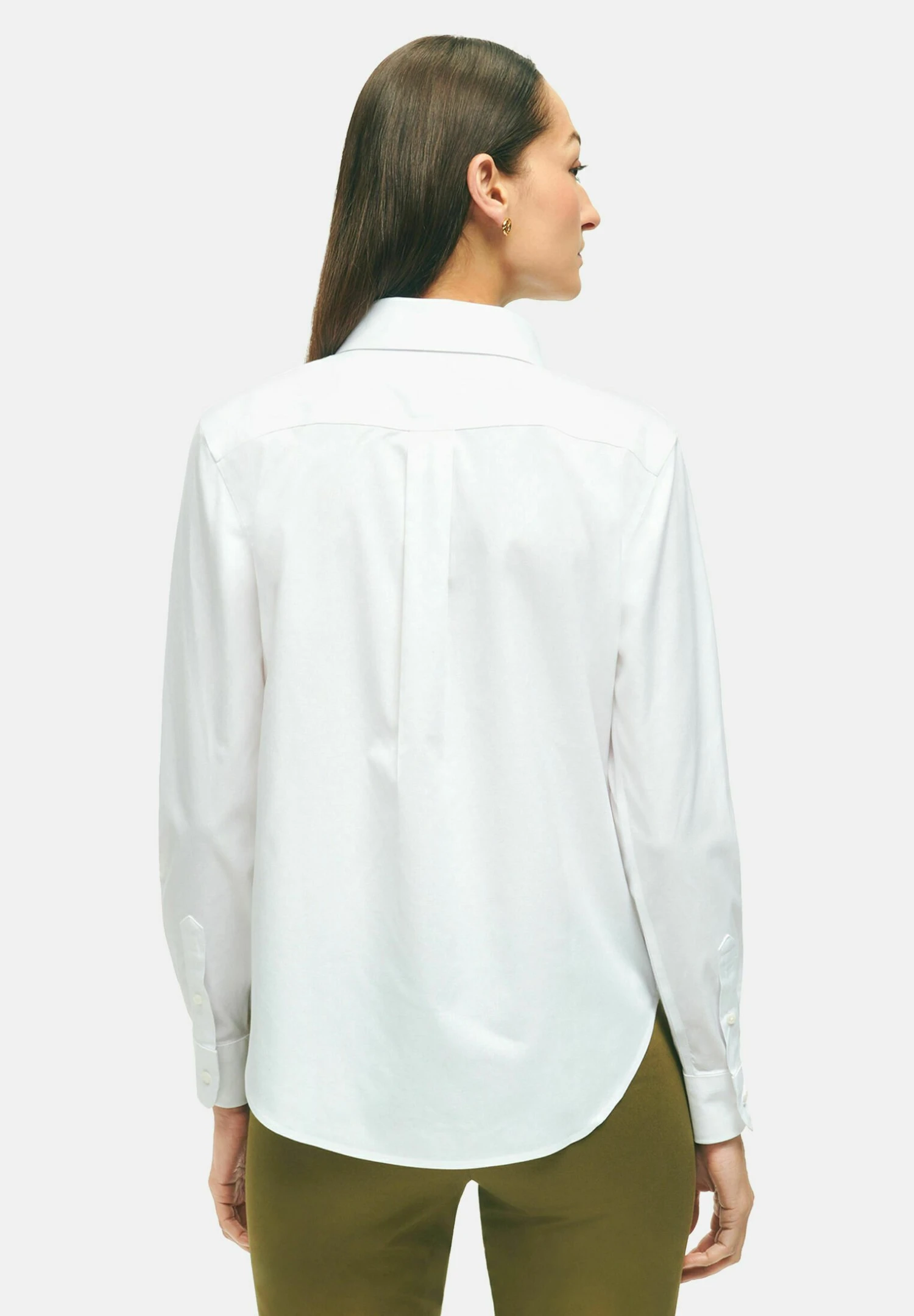 Non-Iron Stretch Supima - Overhemdblouse - White 4 Non-Iron Stretch Supima - Overhemdblouse - White - Afbeelding 2