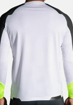 BROOKS Run Visible Long Sleeve - Longsleeve - White Asphalt Nightlife -BrooksRunner 29d5b73b9be743d09fda575b1674f94f