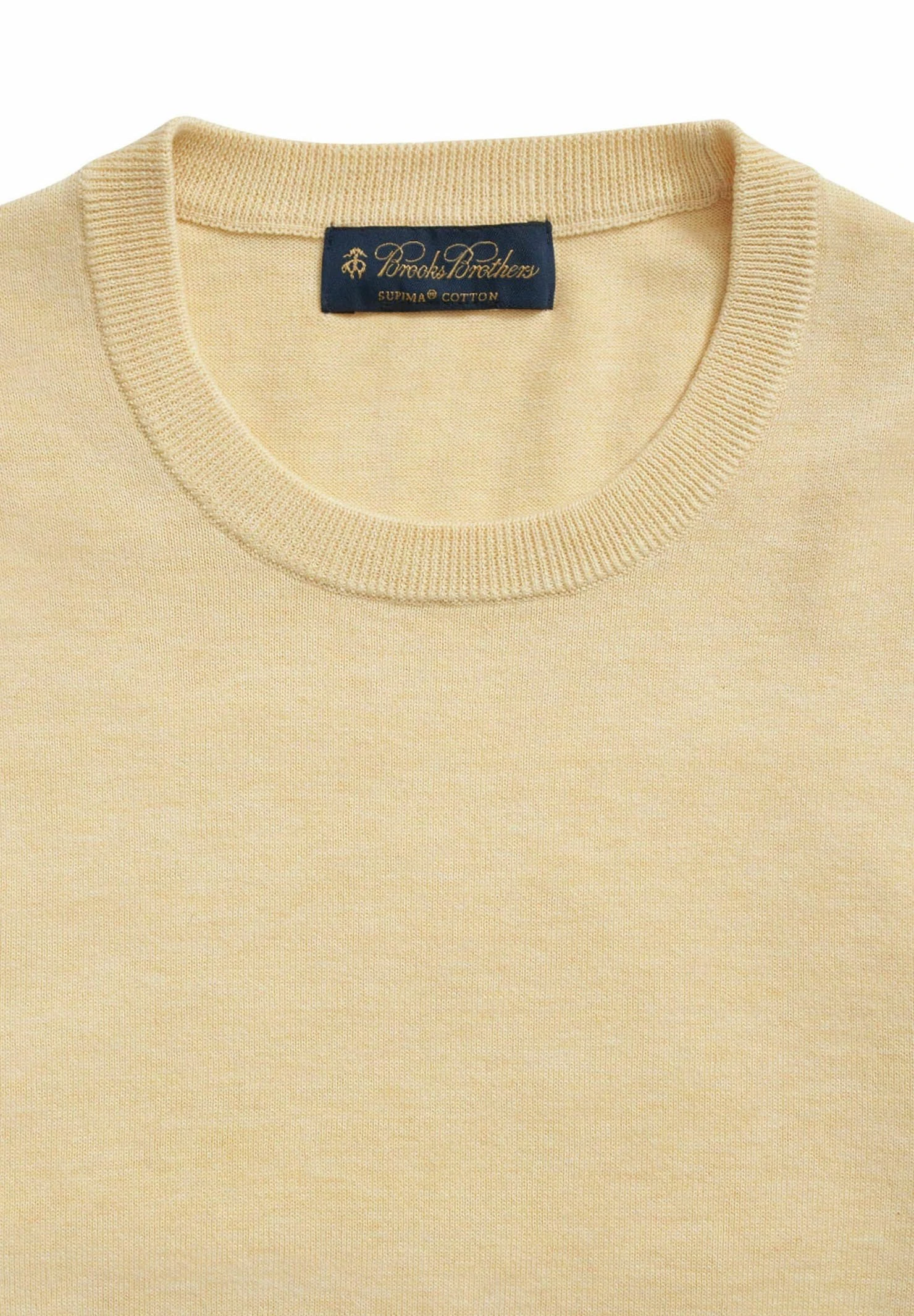 Supima Crewneck - Trui - Yellow 5 Supima Crewneck - Trui - Yellow - Afbeelding 3