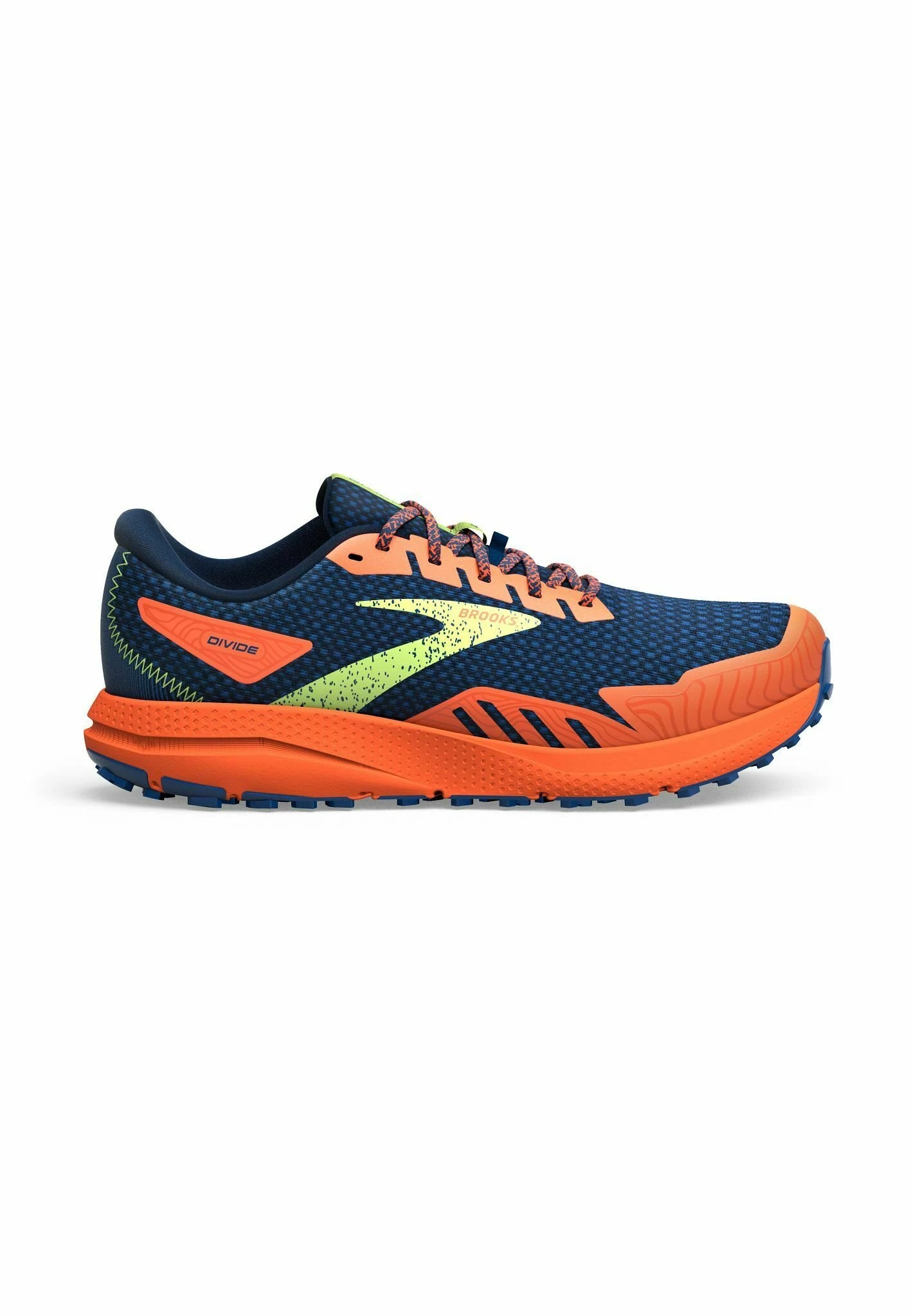 BROOKS Divide 4 - Trail Hardloopschoenen - Navy Firecracker Sharp Green 3 BROOKS Divide 4 - Trail Hardloopschoenen - Navy Firecracker Sharp Green