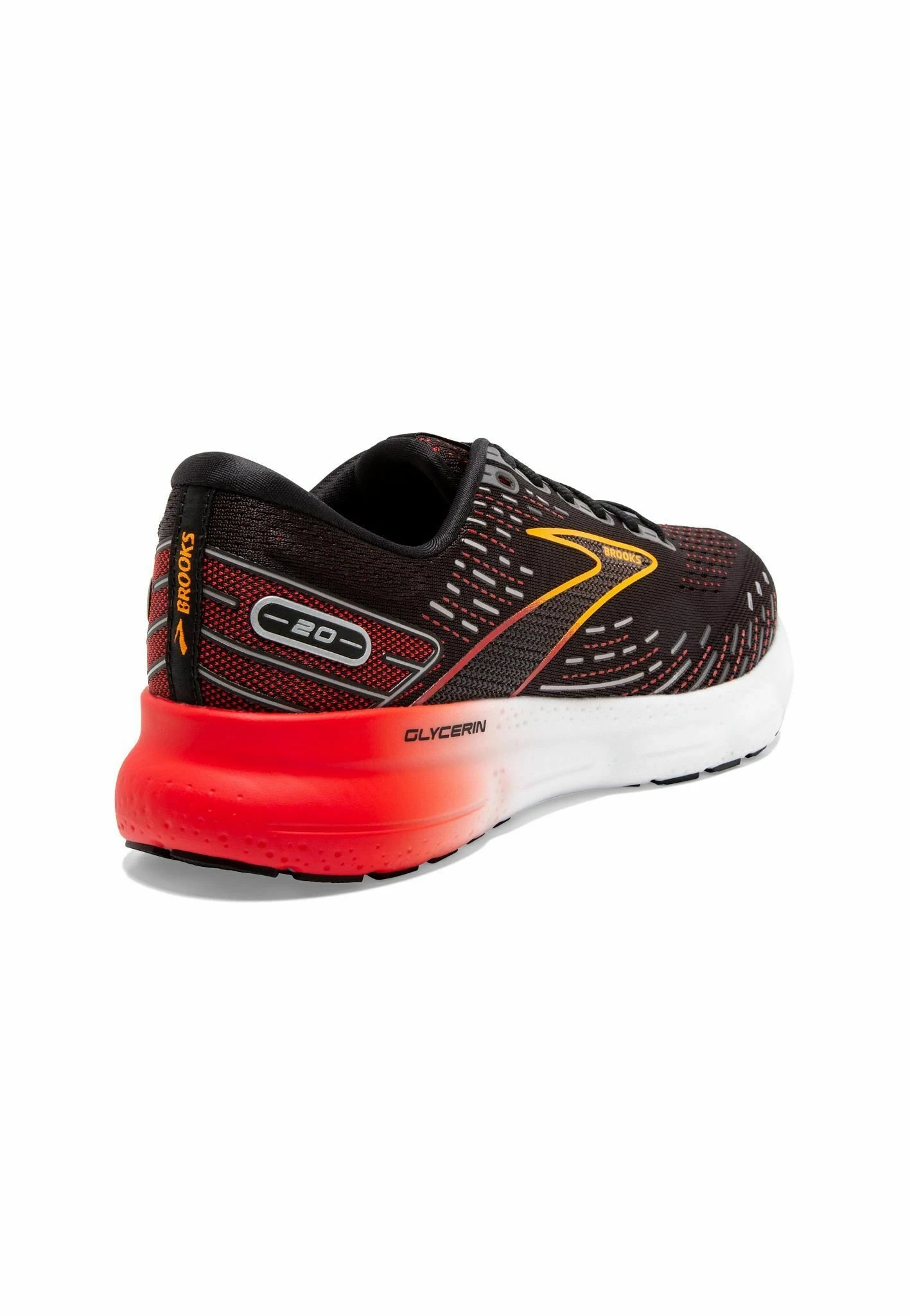 BROOKS Glycerin 20 - Hardloopschoenen Neutraal - Black Blackened Pearl Fiery Red 7 BROOKS Glycerin 20 - Hardloopschoenen Neutraal - Black Blackened Pearl Fiery Red - Afbeelding 5