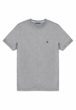 Washed Supima Logo- T-Shirt Basic - Grey