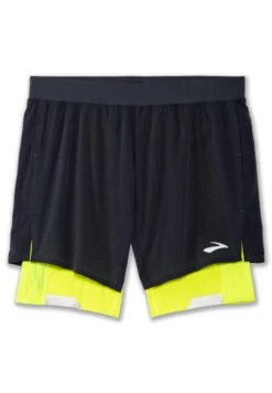 BROOKS Run Visible 5" 2-In-1 Short - Korte Broeken - Asphalt Nightlife -BrooksRunner 4919068331fb48b7a883212666b9aa4f