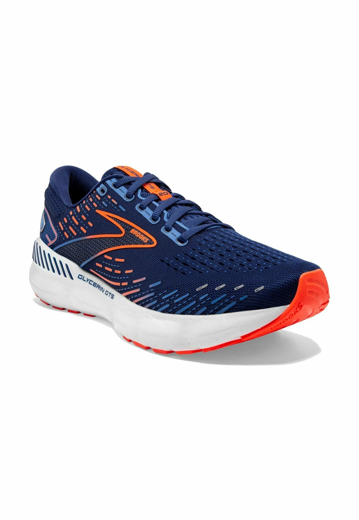 BROOKS Glycerin Gts 20 - Stabiliteit Hardloopschoenen - Blue Depths Palace Blue Orange 4 BROOKS Glycerin Gts 20 - Stabiliteit Hardloopschoenen - Blue Depths Palace Blue Orange - Afbeelding 2