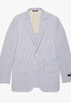 Milano Fit Seersucker - Halflange Jas - Blue -BrooksRunner 4ccb99fc9202472da2f2ca0094f68cb5