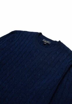 Cable Crewneck- Trui - Blue Intense -BrooksRunner 4ec8cf47bbdd4d85a6db497e5c2c41f7