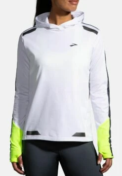 BROOKS Run Visible Thermal Hoodie - Hoodie - White Asphalt Nightlife
