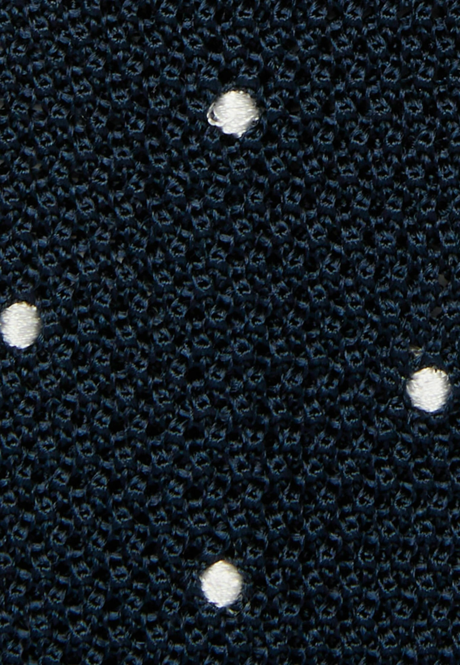 Knitted With Polka Dots - Stropdas - Navy Fantasy 6 Knitted With Polka Dots - Stropdas - Navy Fantasy - Afbeelding 4