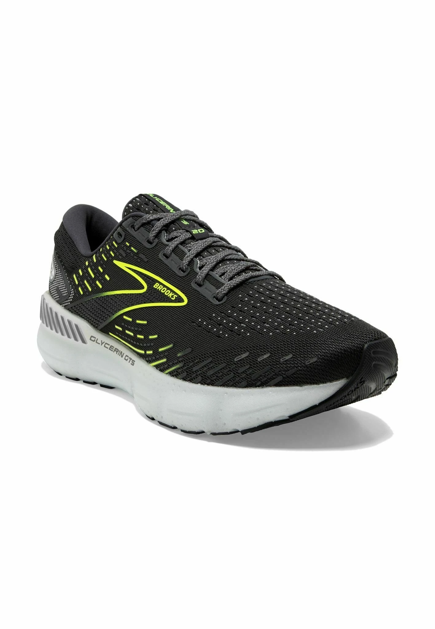 BROOKS Glycerin Gts 20 - Stabiliteit Hardloopschoenen - Ebony/White/Nightlife 4 BROOKS Glycerin Gts 20 - Stabiliteit Hardloopschoenen - Ebony/White/Nightlife - Afbeelding 2