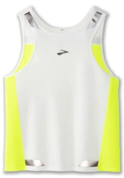 BROOKS Run Visible Back-To-Front Tank - Sport T-Shirt - White Nightlife -BrooksRunner 608f0d20c3aa46beb209de6cffdc9527
