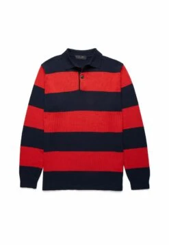 Striped- Poloshirt - Navy Fant