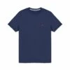 Washed SupimaLogo Crewneck - T-Shirt Basic - Navy