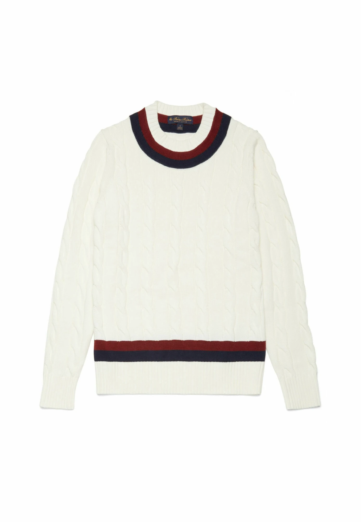 Supima Cable Tennis - Trui - White 3 Supima Cable Tennis - Trui - White