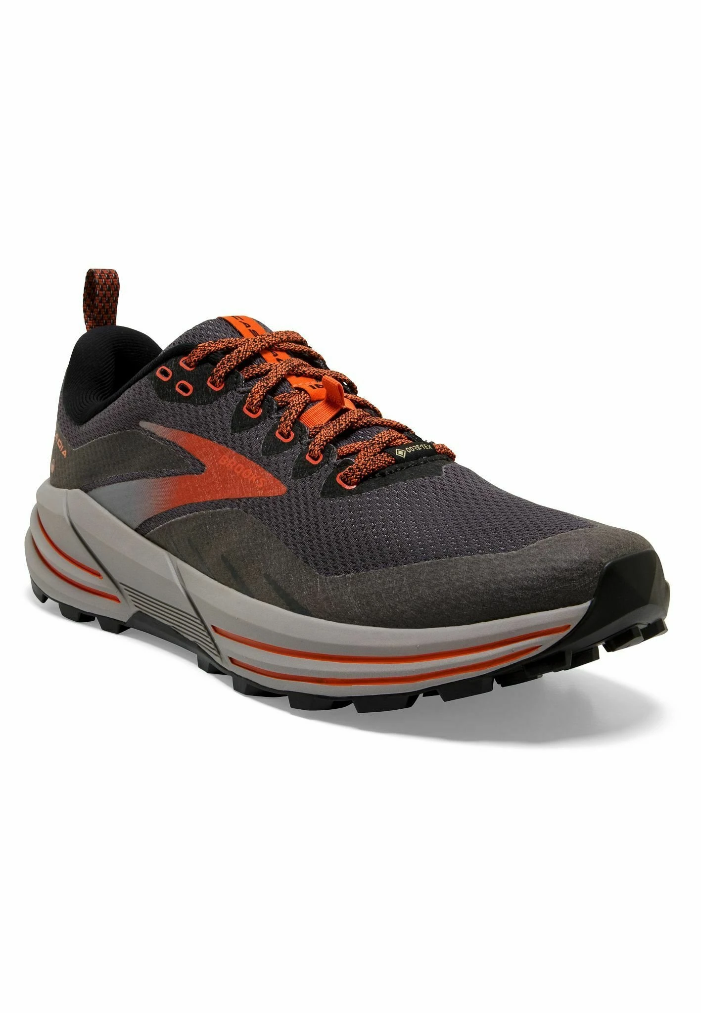 BROOKS Cascadia 16 Gtx - Trail Hardloopschoenen - Black Ebony Cinnabar 4 BROOKS Cascadia 16 Gtx - Trail Hardloopschoenen - Black Ebony Cinnabar - Afbeelding 2