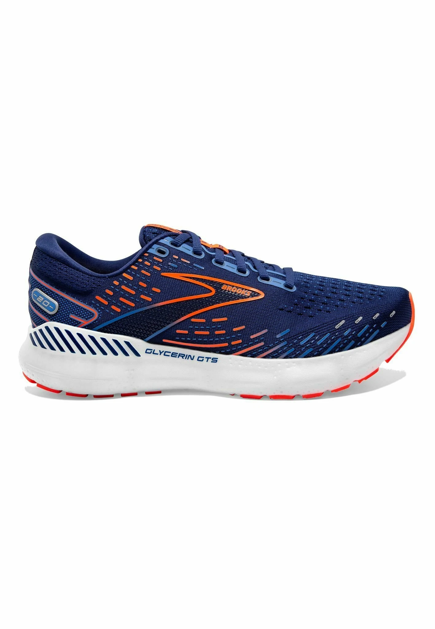 BROOKS Glycerin Gts 20 - Stabiliteit Hardloopschoenen - Blue Depths Palace Blue Orange 3 BROOKS Glycerin Gts 20 - Stabiliteit Hardloopschoenen - Blue Depths Palace Blue Orange