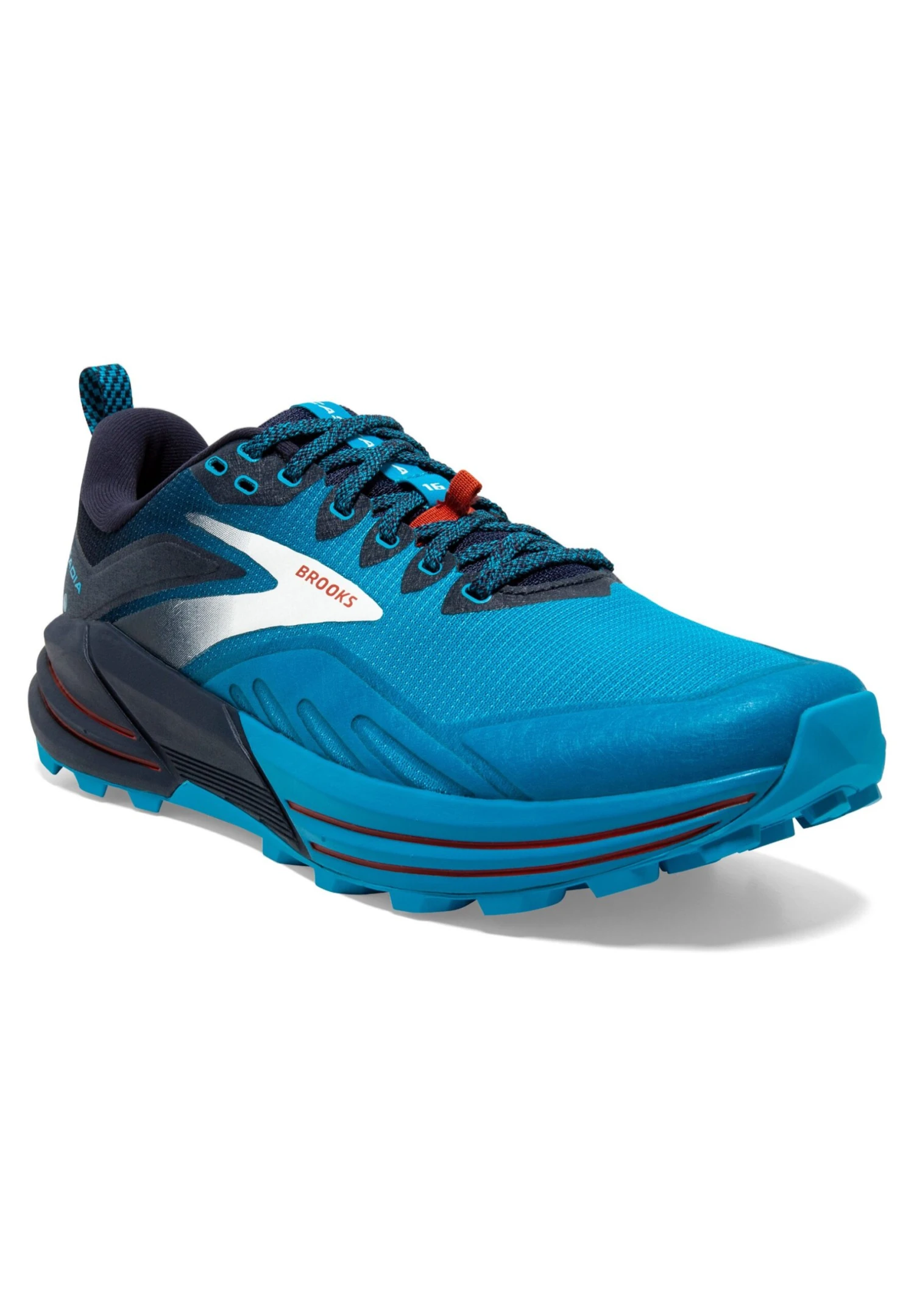 BROOKS Cascadia 16 - Trail Hardloopschoenen - Peacoat Atomic Blue Rooibos 4 BROOKS Cascadia 16 - Trail Hardloopschoenen - Peacoat Atomic Blue Rooibos - Afbeelding 2