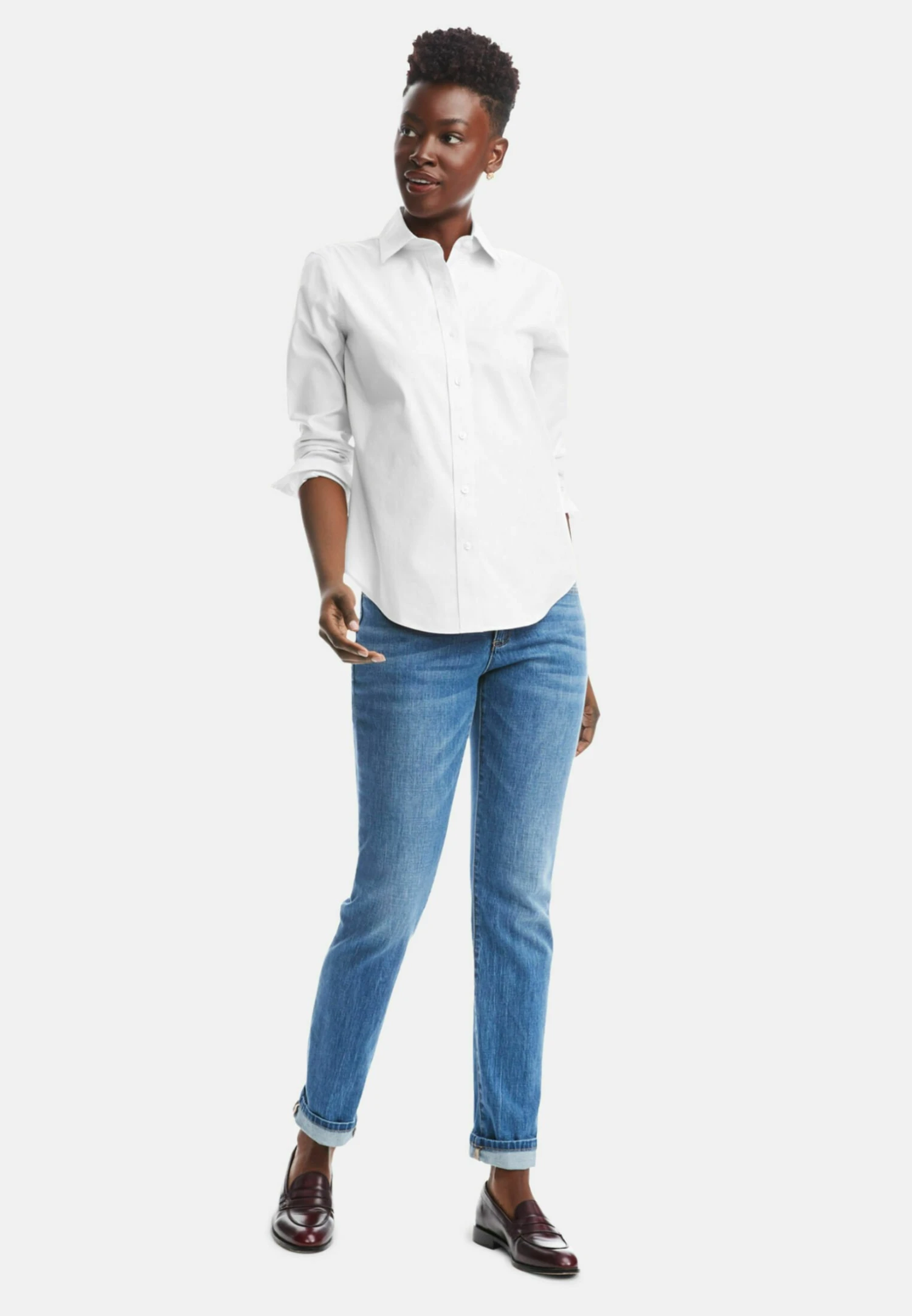 Classic Fit Non Iron Stretch Supima - Overhemdblouse - White 4 Classic Fit Non Iron Stretch Supima - Overhemdblouse - White - Afbeelding 2