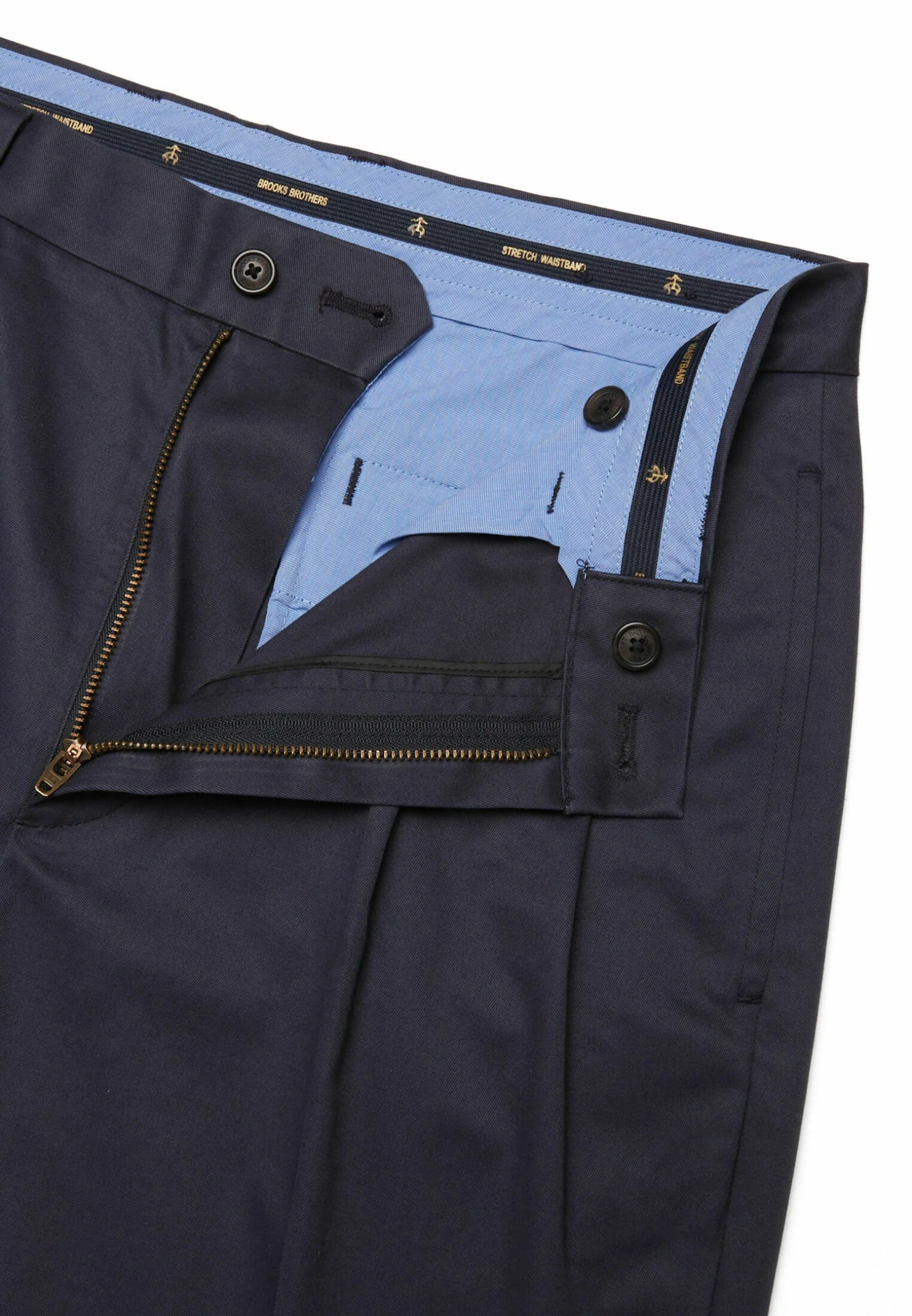 Stretch Pleat Front - Shorts - Navy 4 Stretch Pleat Front - Shorts - Navy - Afbeelding 2