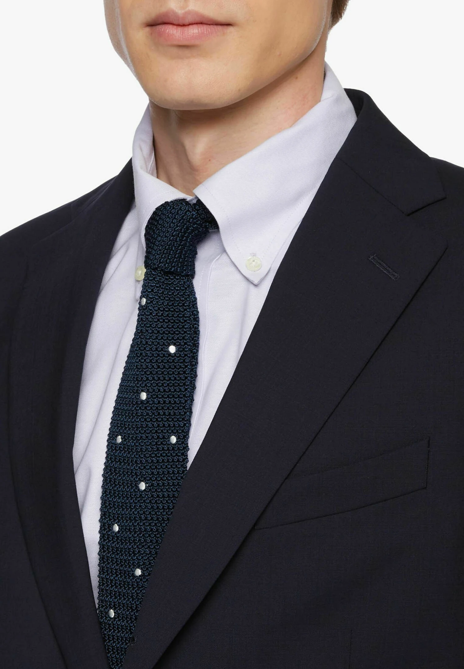 Knitted With Polka Dots - Stropdas - Navy Fantasy 3 Knitted With Polka Dots - Stropdas - Navy Fantasy