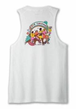 BROOKS Distance Tank 2.0 - Top - White Run Proud -BrooksRunner 78b8f0b84c4c42cb82a433e441c19e21