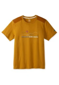 BROOKS Distance Short Sleeve 2.0 - T-Shirt Print - Ochre Br Mountain Run 7 BROOKS Distance Short Sleeve 2.0 - T-Shirt Print - Ochre Br Mountain Run -BrooksRunner 7b234b1a767749d3880e180979dceed1