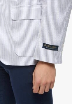 Milano Fit Seersucker - Halflange Jas - Blue -BrooksRunner 7b27a442609848ecaff26c04dcd6b95a