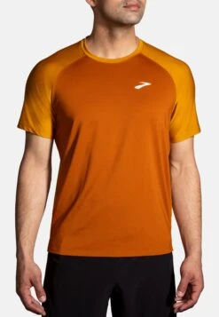 BROOKS Atmosphere Short Sleeve 2.0 - T-Shirt Basic - Hazelwood Ochre