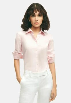 Fitted Non Iron Stretch Supima - Overhemdblouse - Medium Pink